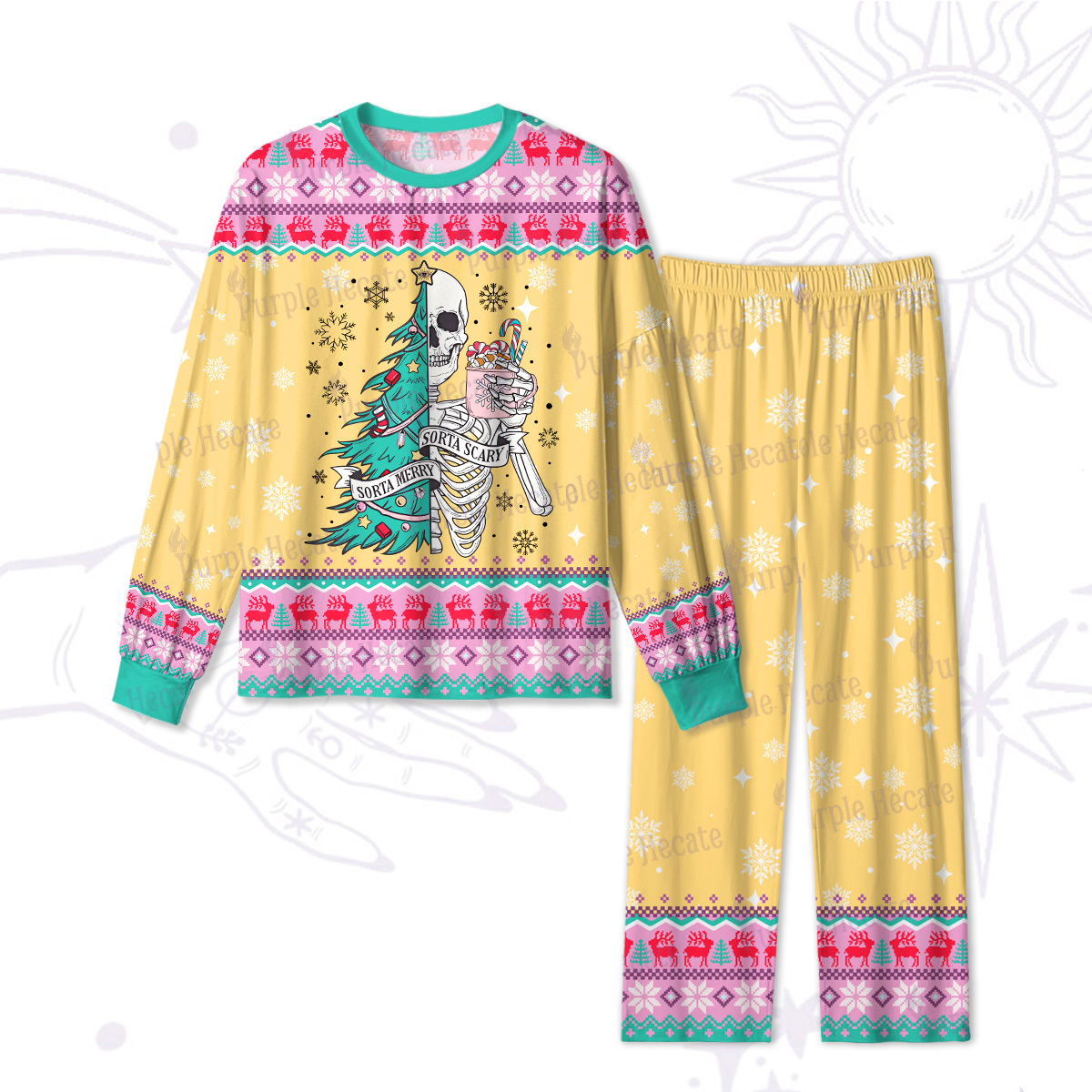 Purplehecate Sorta Merry Sorta Scary Christmas Pajamas