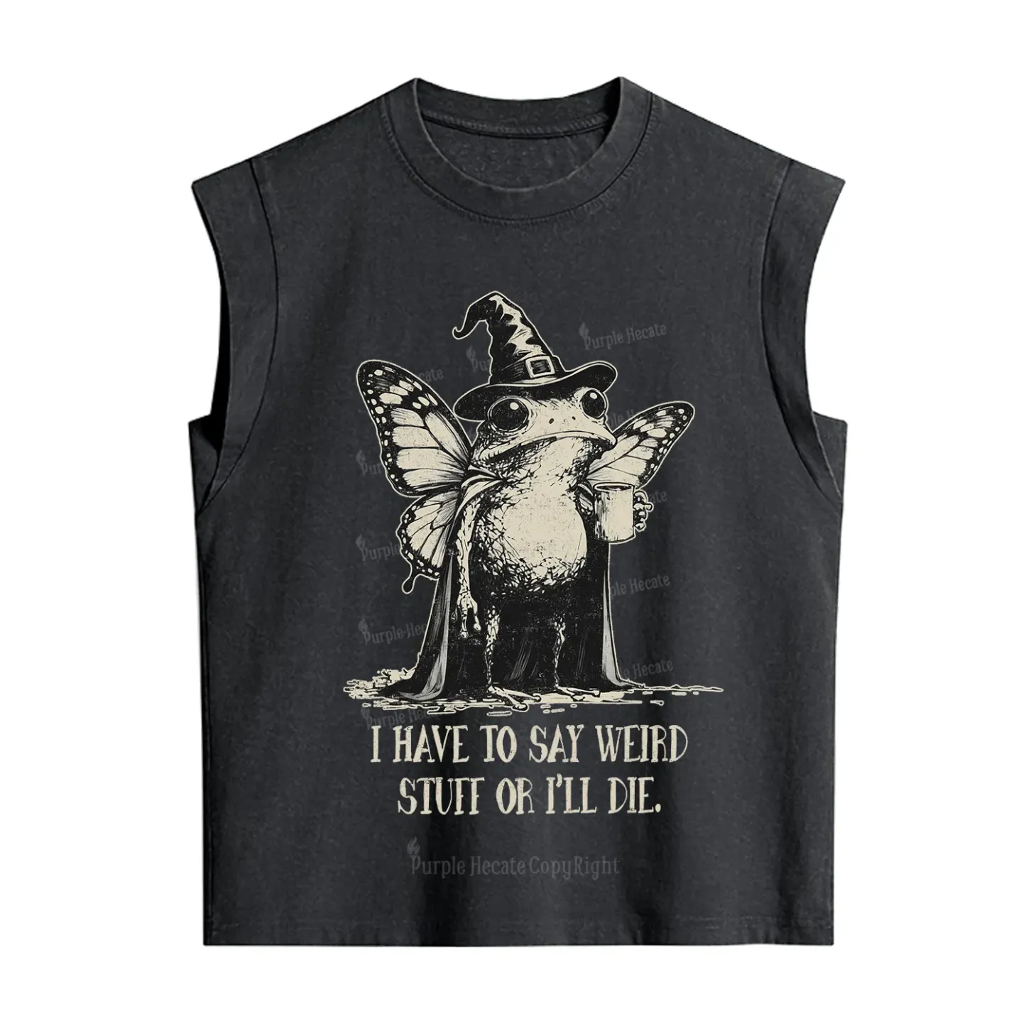 Purplehecate I Have to Say Weird Stuff Or I'll Die Vintage Washed Tank