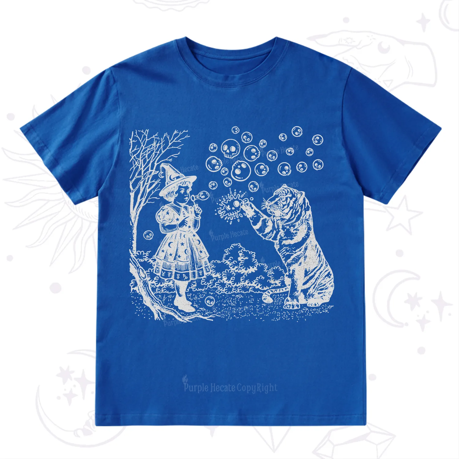 Purplehecate Girl and Tiger T-Shirt