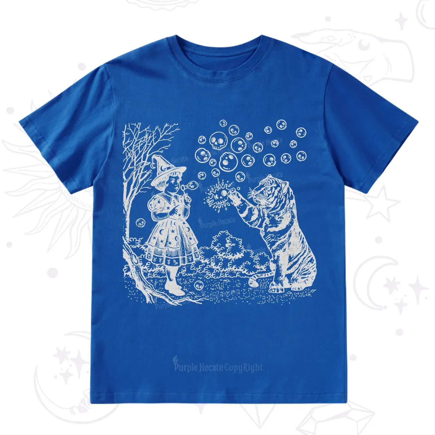 Purplehecate Girl and Tiger T-Shirt
