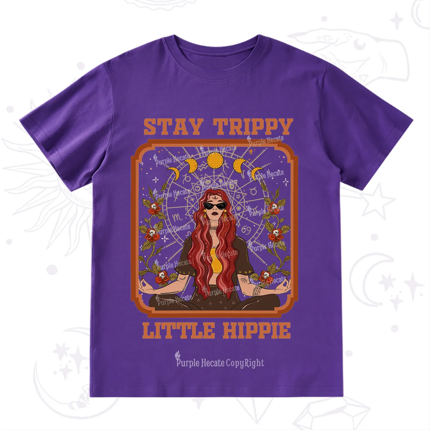 Purplehecate Stay Trippy Little Witchy Hippie T-Shirt