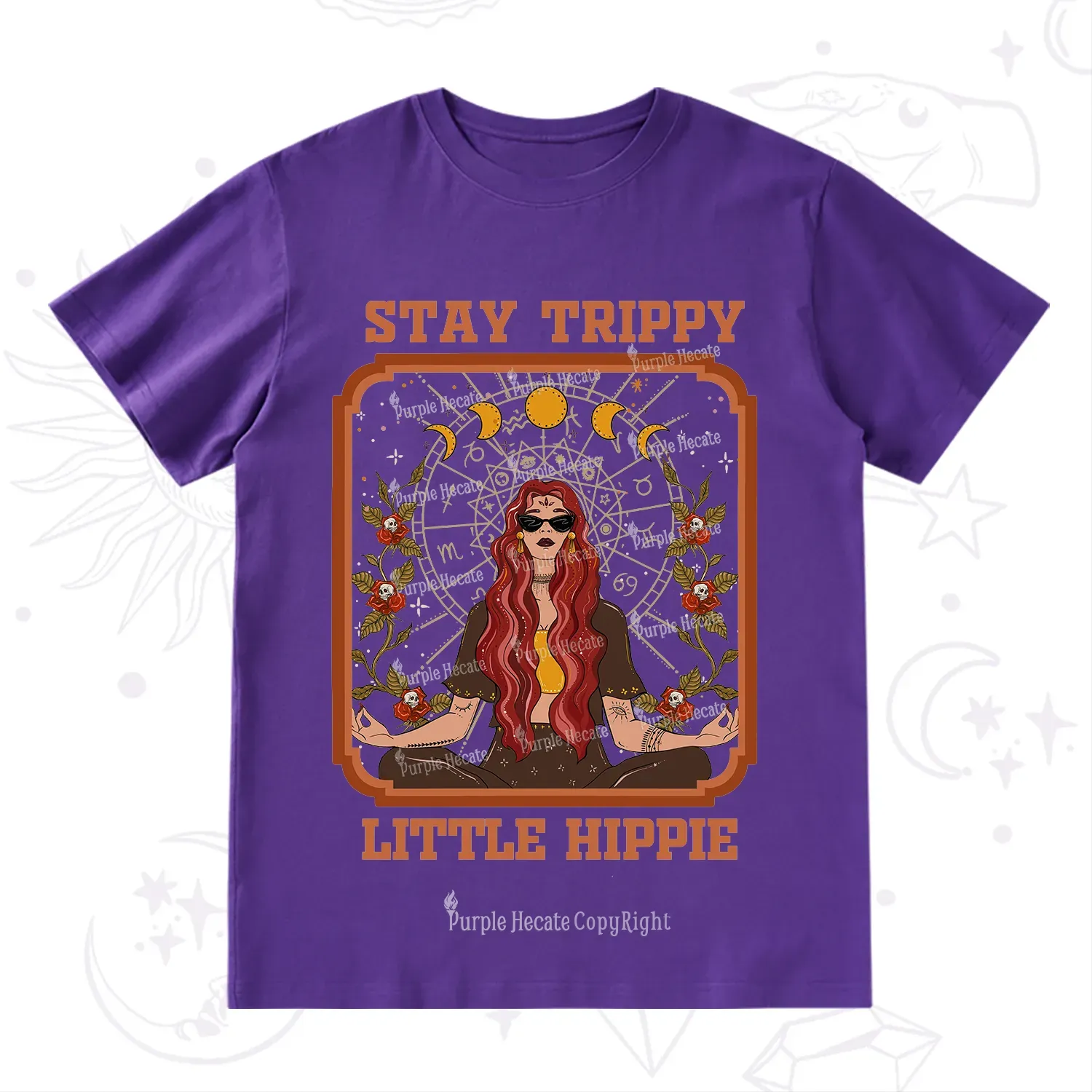 Purplehecate Stay Trippy Little Witchy Hippie T-Shirt