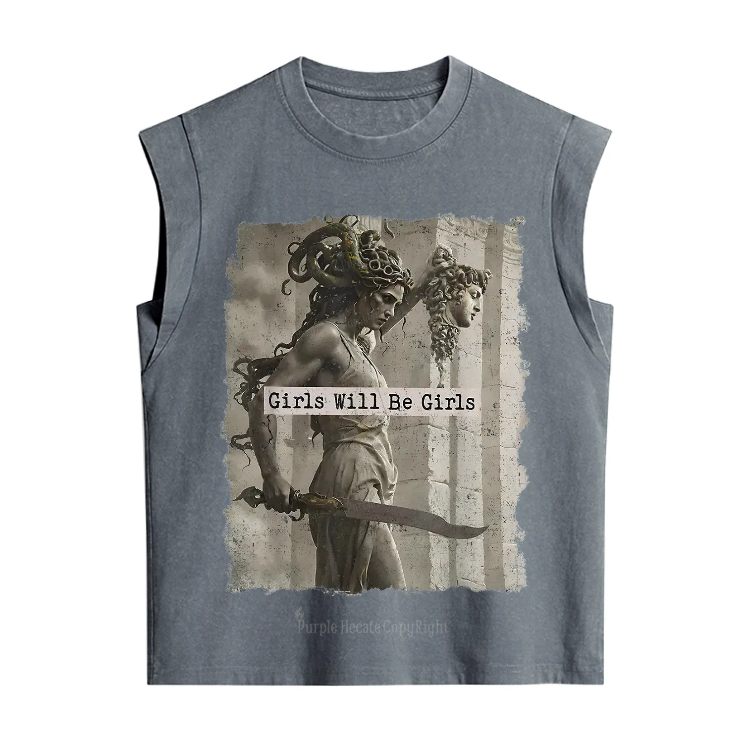Purplehecate Medusa Girls Will Be Girls Vintage Washed Tank