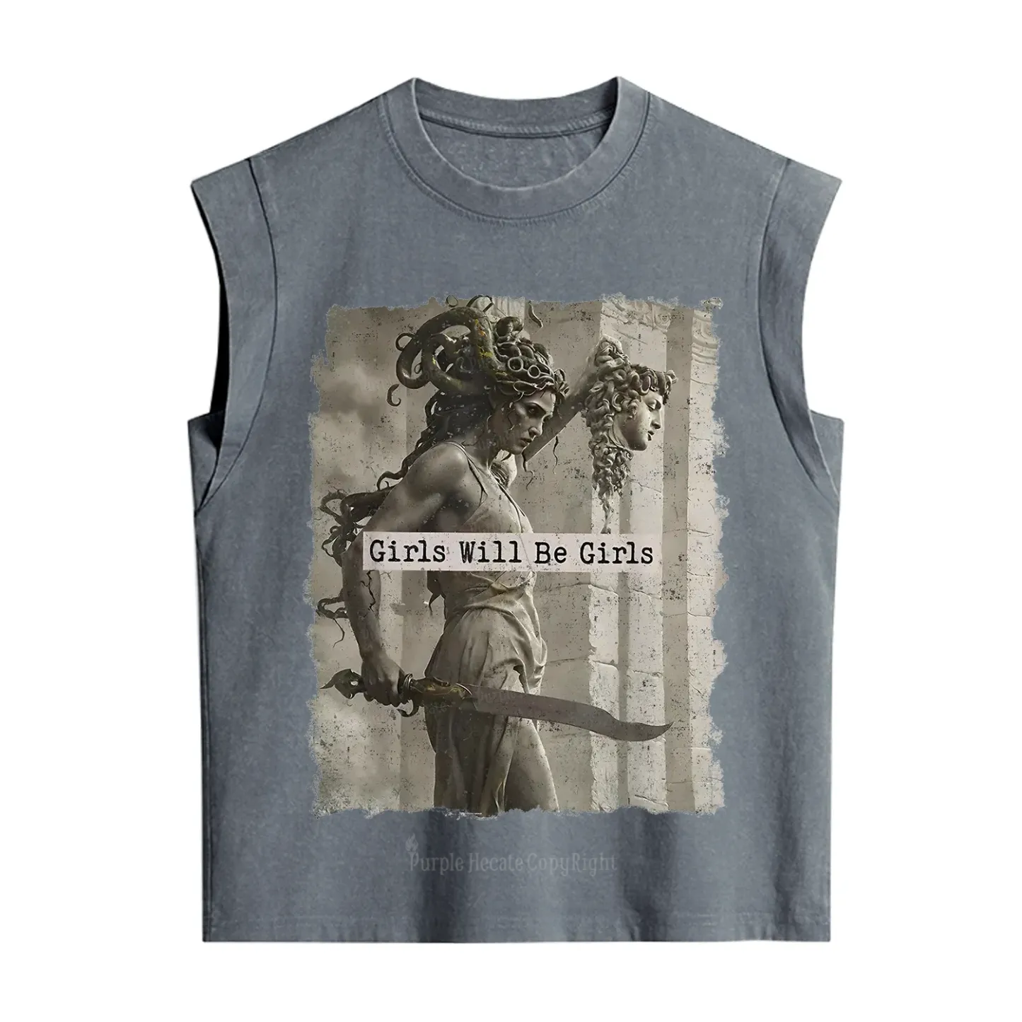 Purplehecate Medusa Girls Will Be Girls Vintage Washed Tank