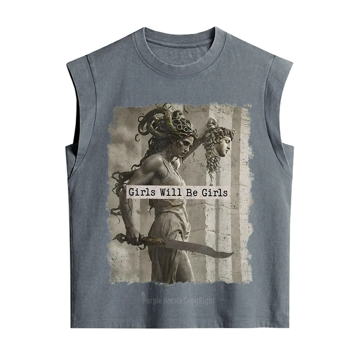 Purplehecate Medusa Girls Will Be Girls Vintage Washed Tank