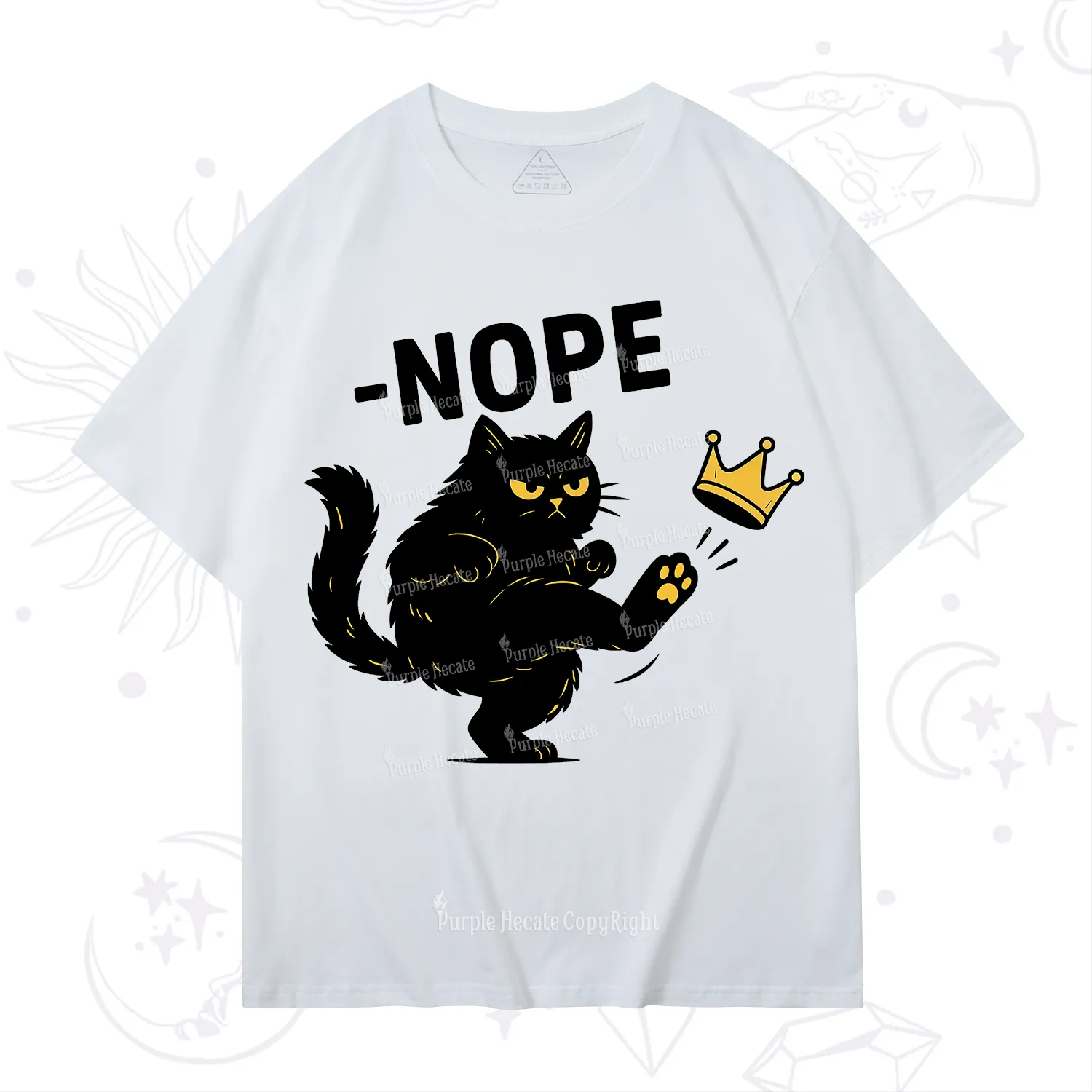 Purplehecate No Kings Black Cat T-Shirt