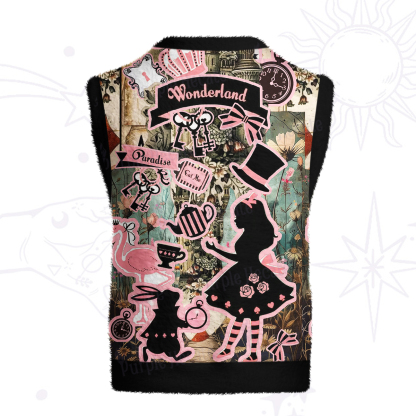 Purplehecate Wonderland Alice’s Tea Party Ugly Sweater Vest