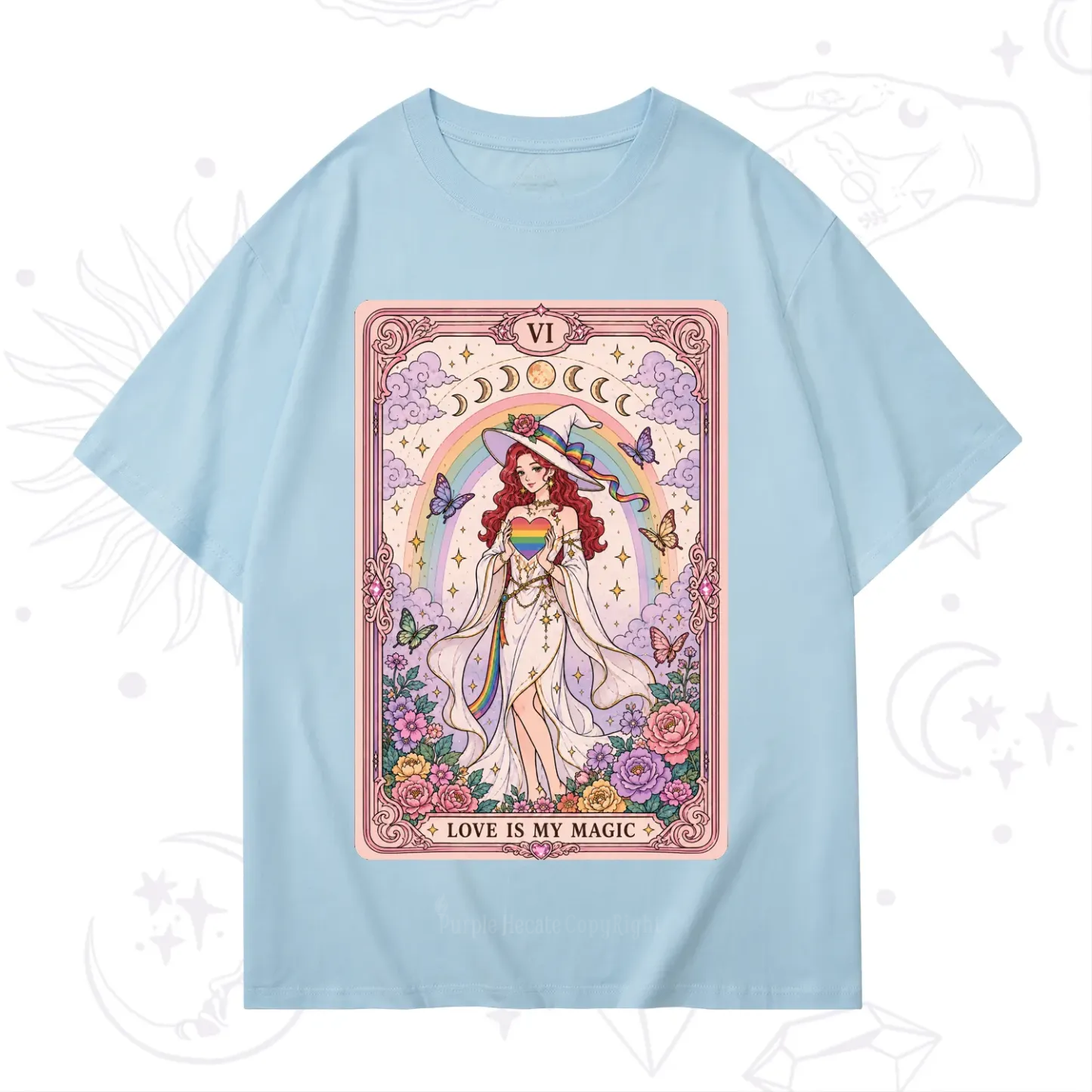 Purplehecate The Love Is My Magic Tarot Pride T-Shirt