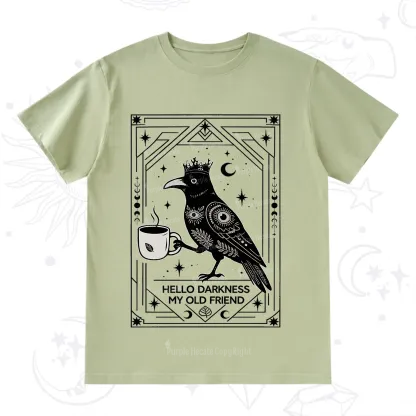 Purplehecate Hello Darkness My Old Friend Crow T-Shirt