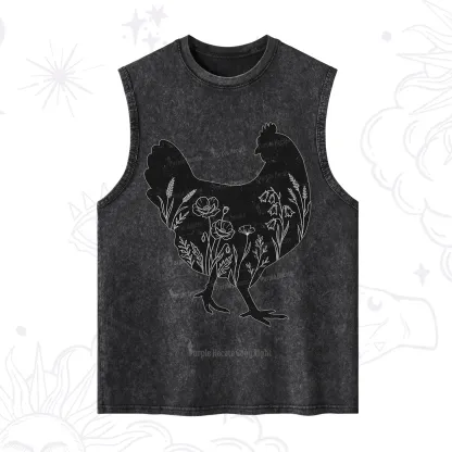 Purplehecate Floral Chicken Washed Tank