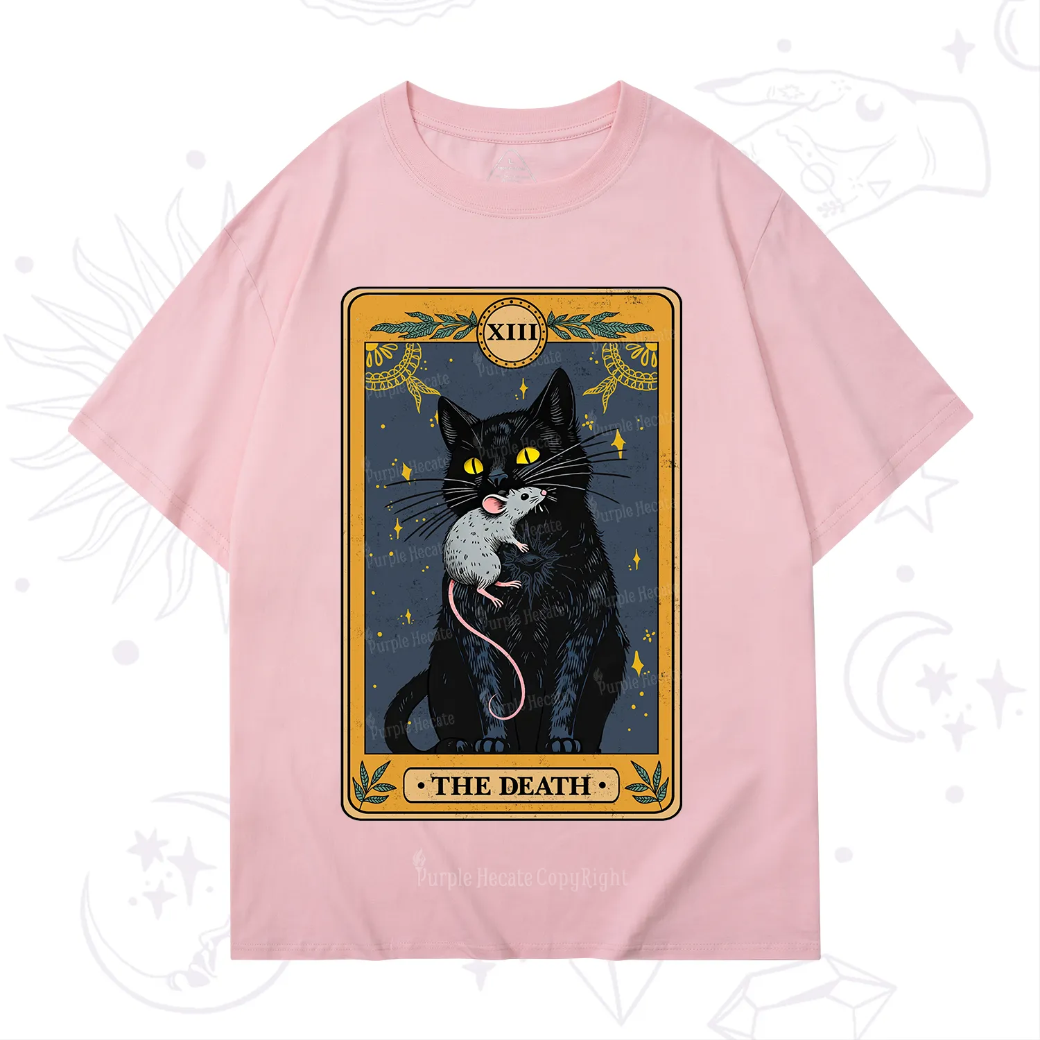 Purplehecate The Death Tarot Cat T-Shirt