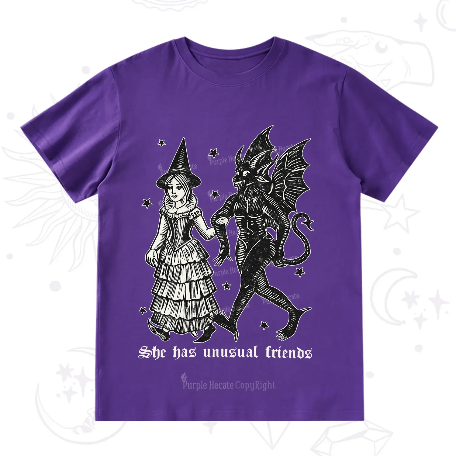 Purplehecate She Has Unusual Friends T-Shirt