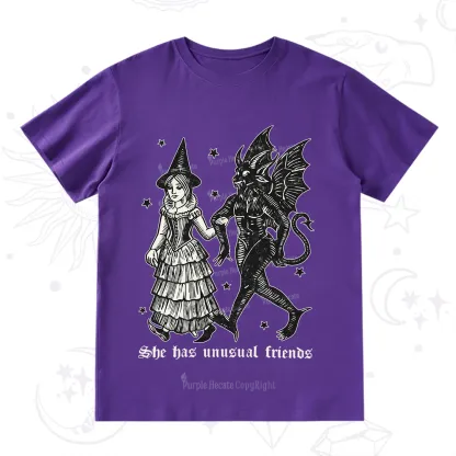 Purplehecate She Has Unusual Friends T-Shirt