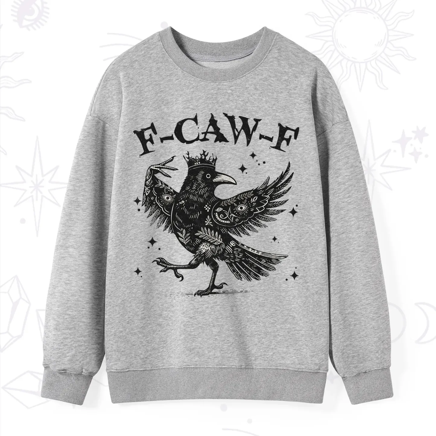 Purplehecate F-caw-f Funny Crow Sweatshirt