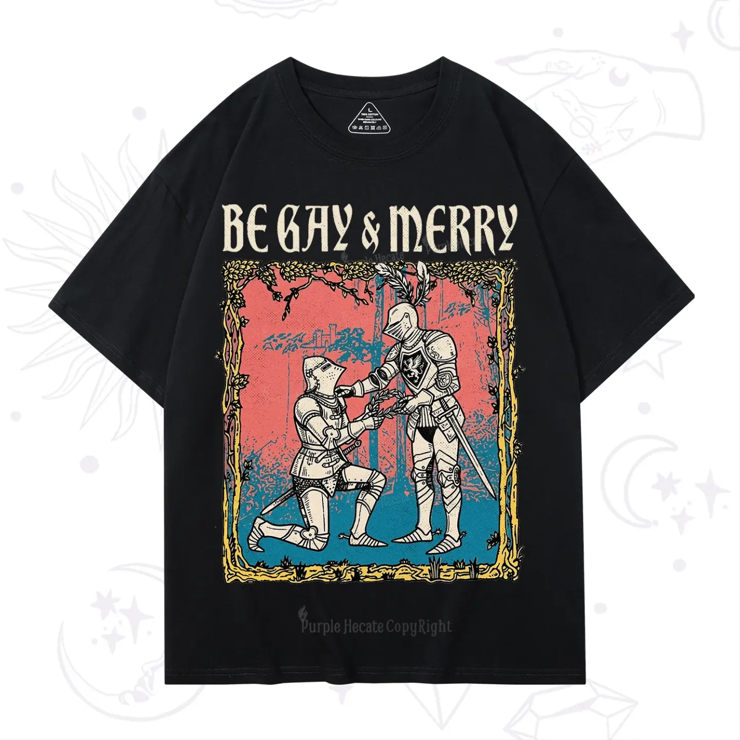 Purplehecate Be Gay & Merry Chivalry Pride T-Shirt