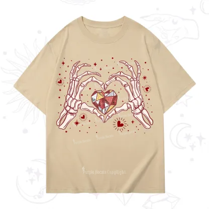 Purplehecate Skeleton Love Hands Valentine T-Shirt