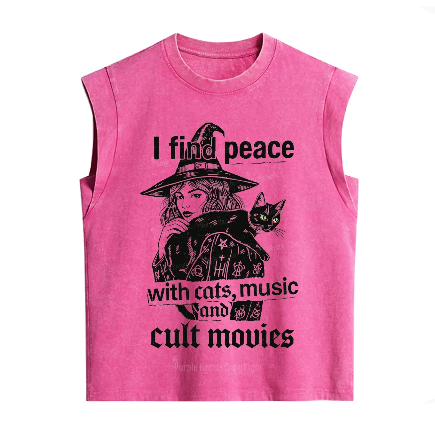 [Copy]Purplehecate Mothman Vintage Washed Tank