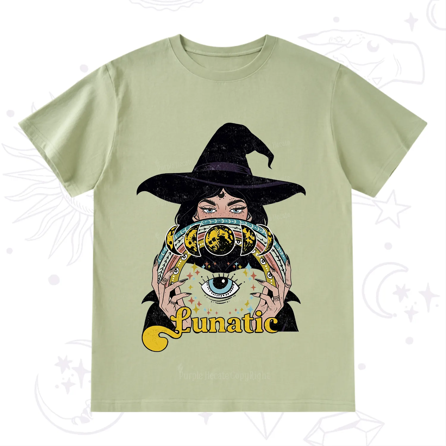 Purplehecate Witch of the Lunatic Moon Phase T-Shirt