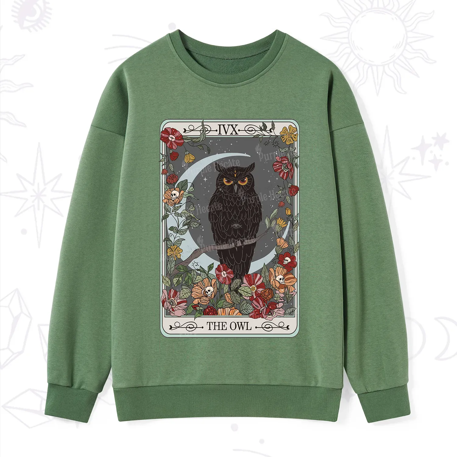 Purplehecate The Owl Tarot Sweatshirt