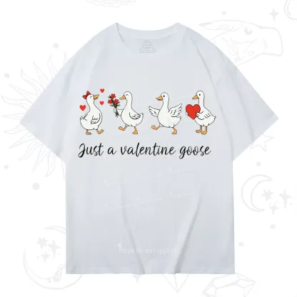 Purplehecate Just A Valentine Goose Valentine T-Shirt