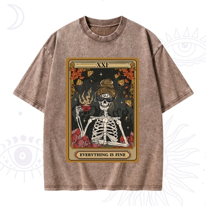 Purplehecate The Everything Fine Tarot Washed T-Shirt