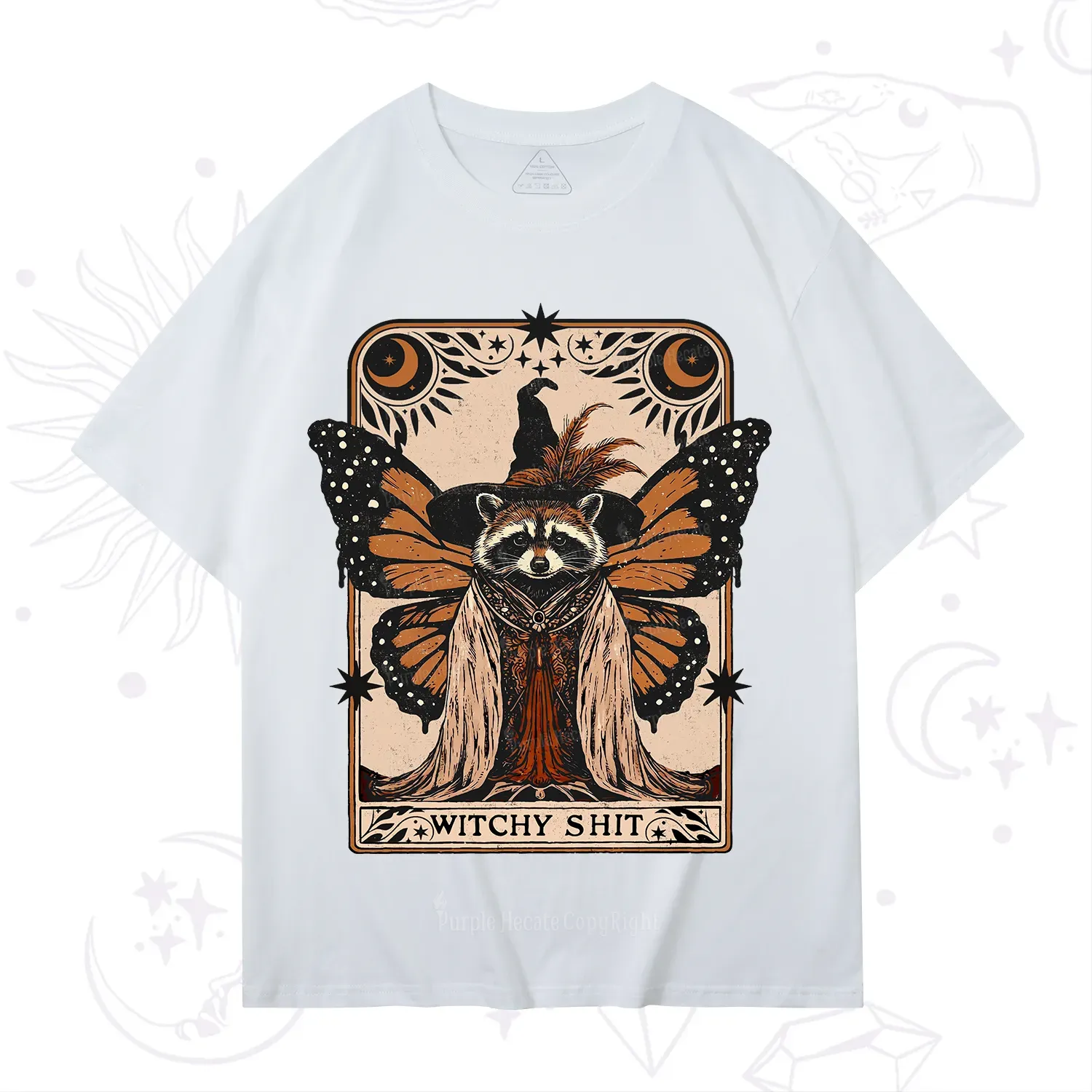 Purplehecate Witchy Shit Raccoon T-Shirt
