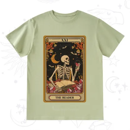 Purplehecate The Reader Tarot Skeleton T-Shirt
