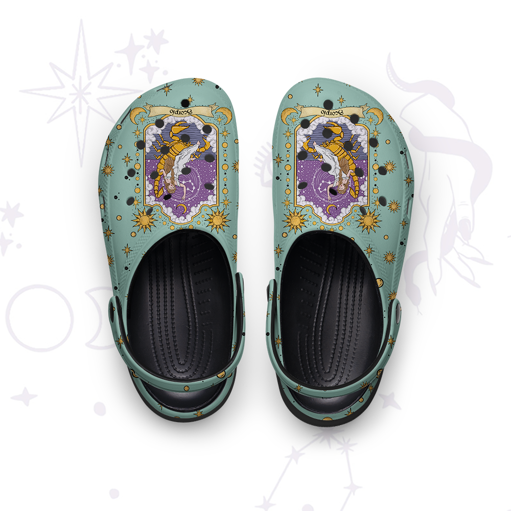 Purplehecate Scorpio Zodiac Rubber Clogs