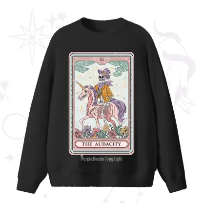 Purplehecate The Audacity Tarot Card Fuzzy Ugly Sweater