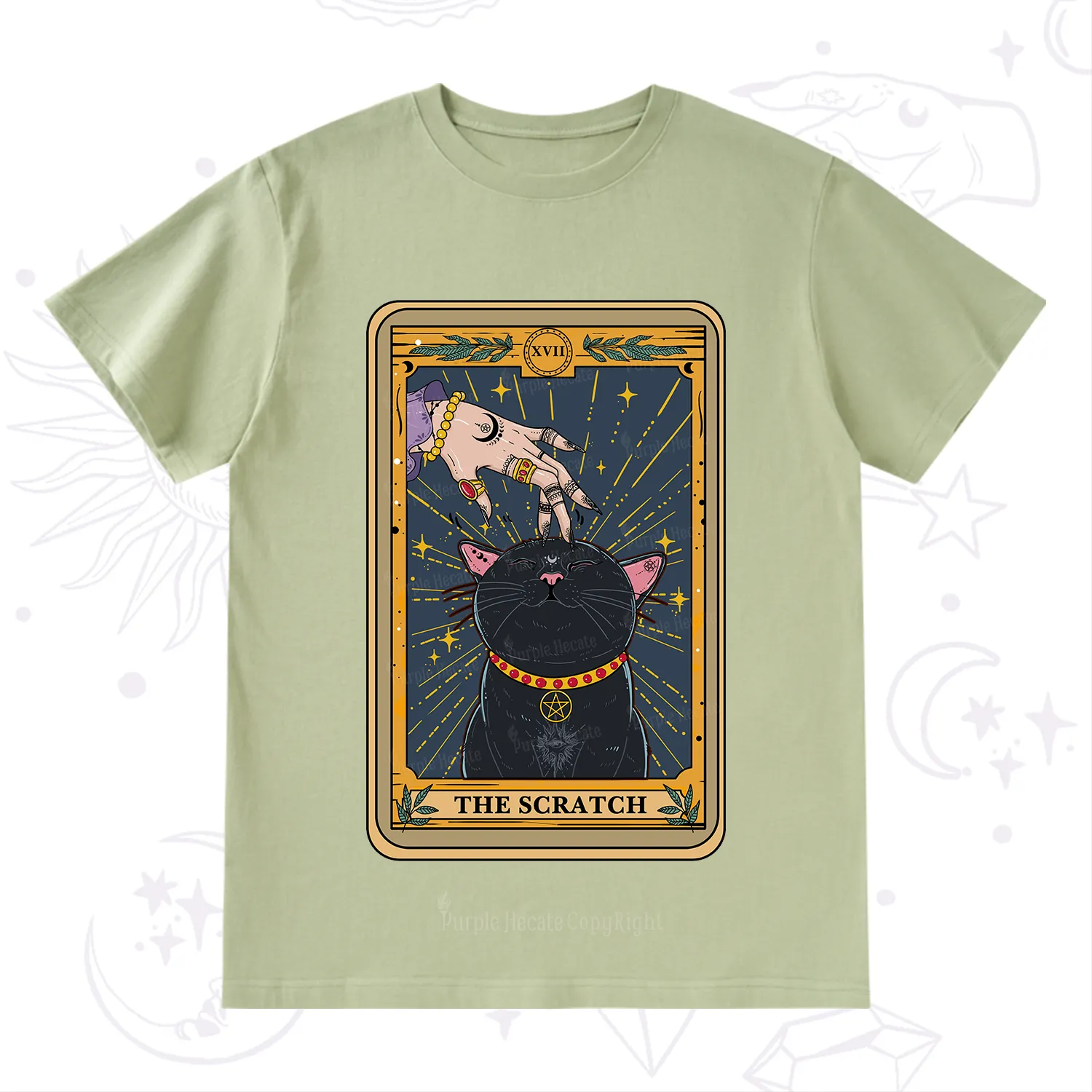 Purplehecate The Scratch Cat Tarot T-Shirt