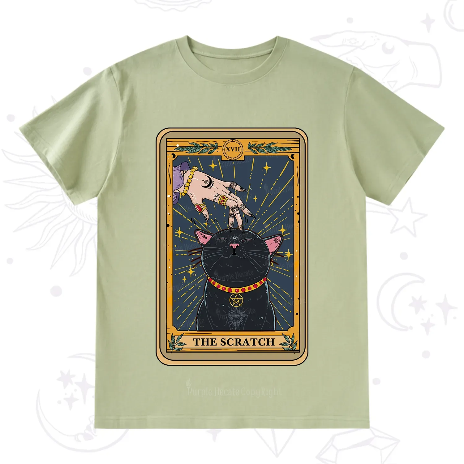 Purplehecate The Scratch Cat Tarot T-Shirt