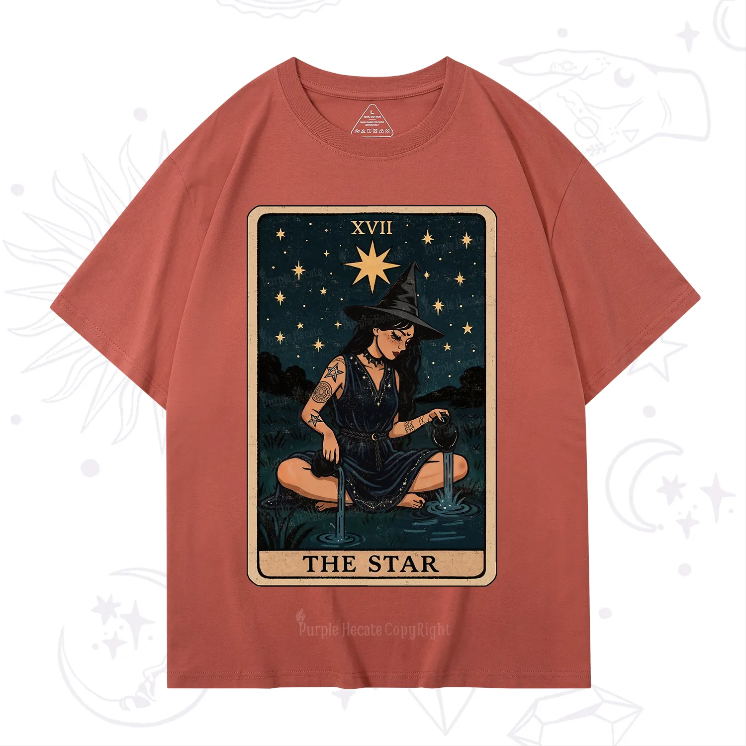 Purplehecate The Star Witch Tarot T-Shirt
