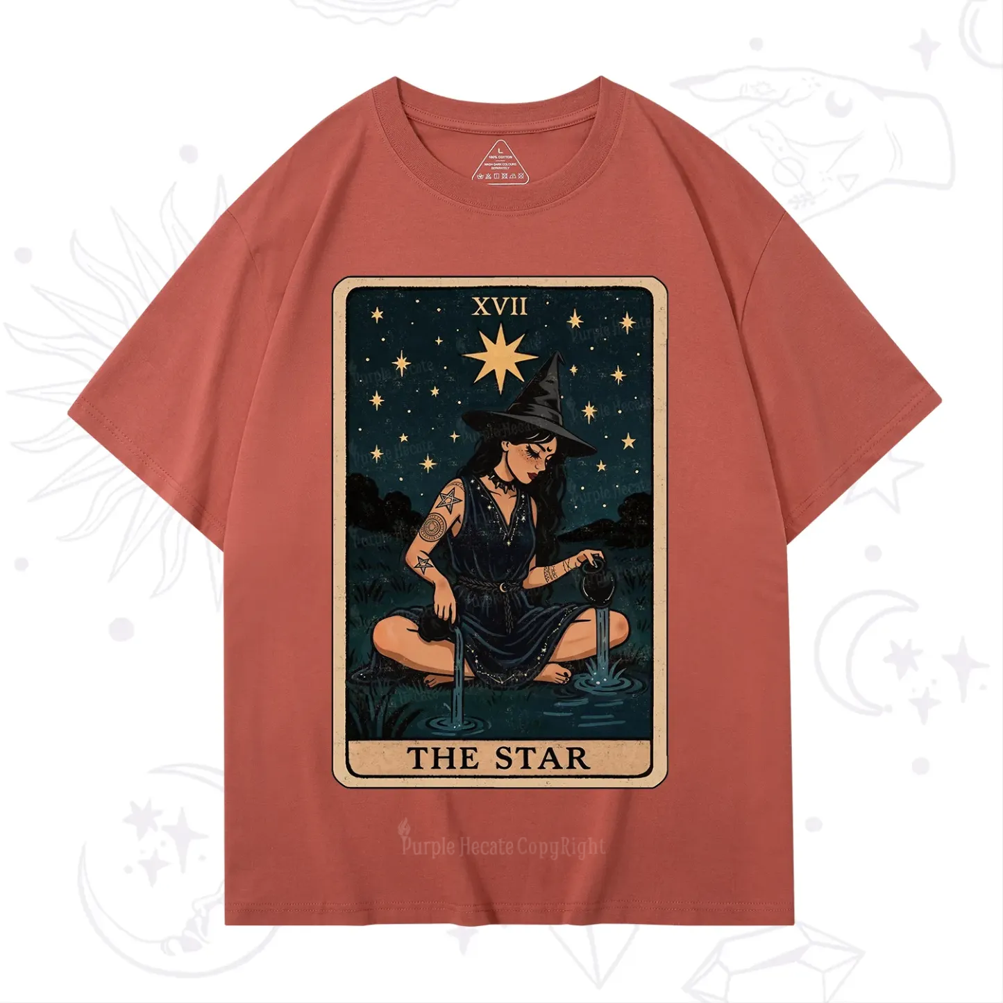 Purplehecate The Star Witch Tarot T-Shirt