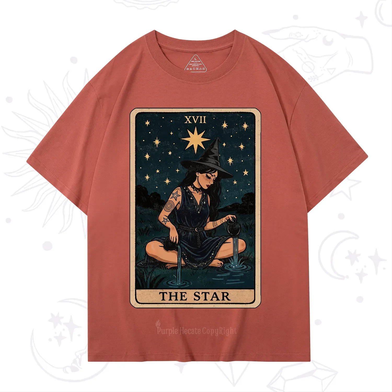 Purplehecate The Star Witch Tarot T-Shirt