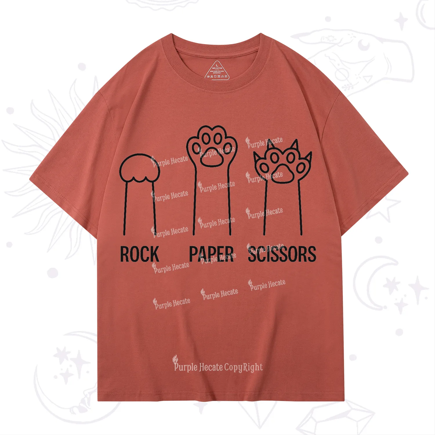 Purplehecate Rock Paper Scissors Cat Paw Edition T-Shirt