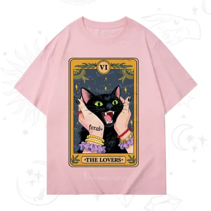 Purplehecate The Lovers Tarot Feral Cat T-Shirt