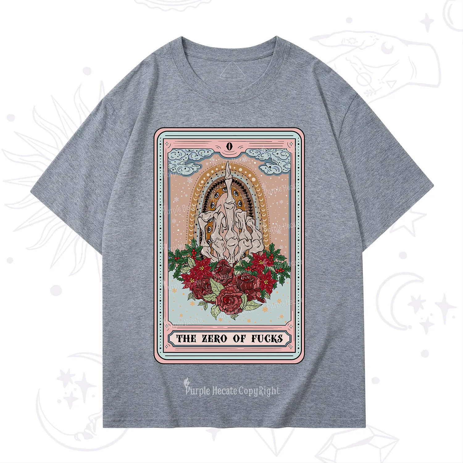 Purplehecate The Zero Of Fucks Tarot Christmas T-Shirt