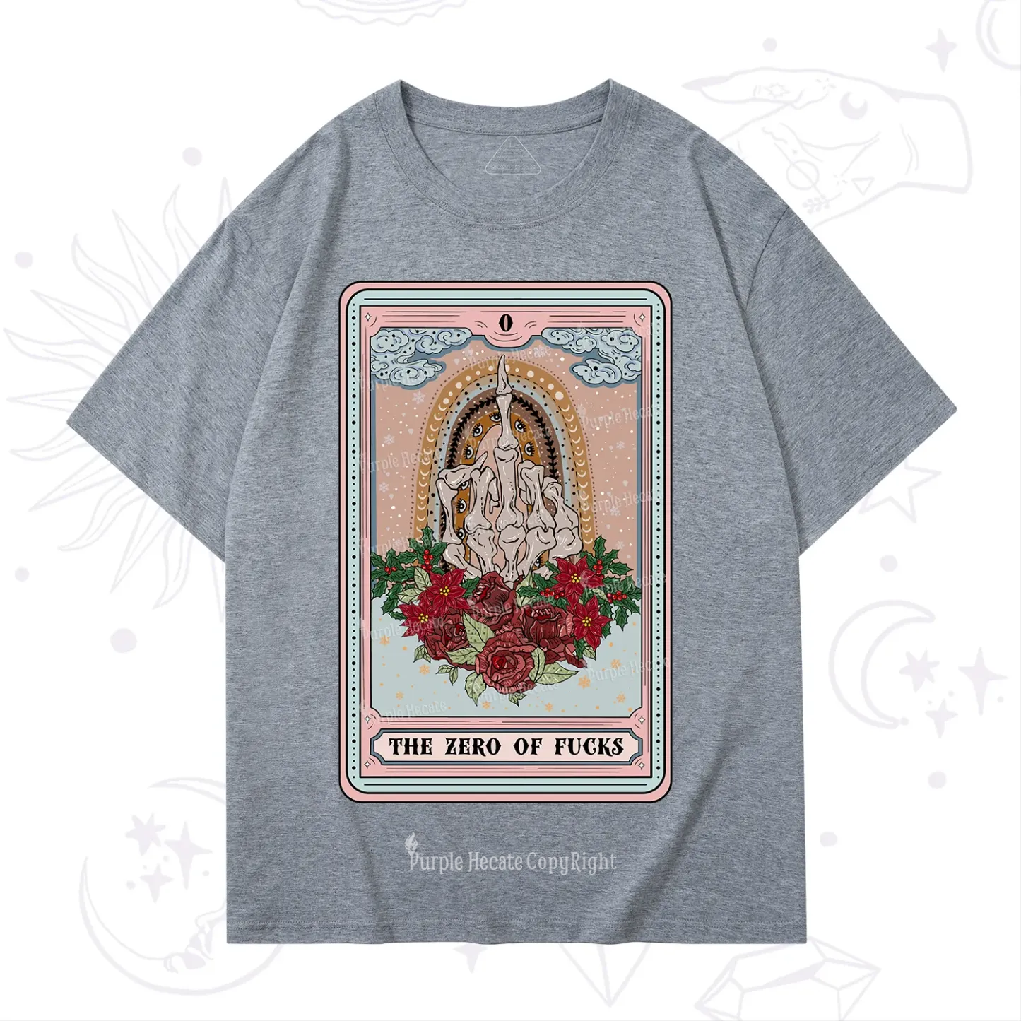 Purplehecate The Zero Of Fucks Tarot Christmas T-Shirt