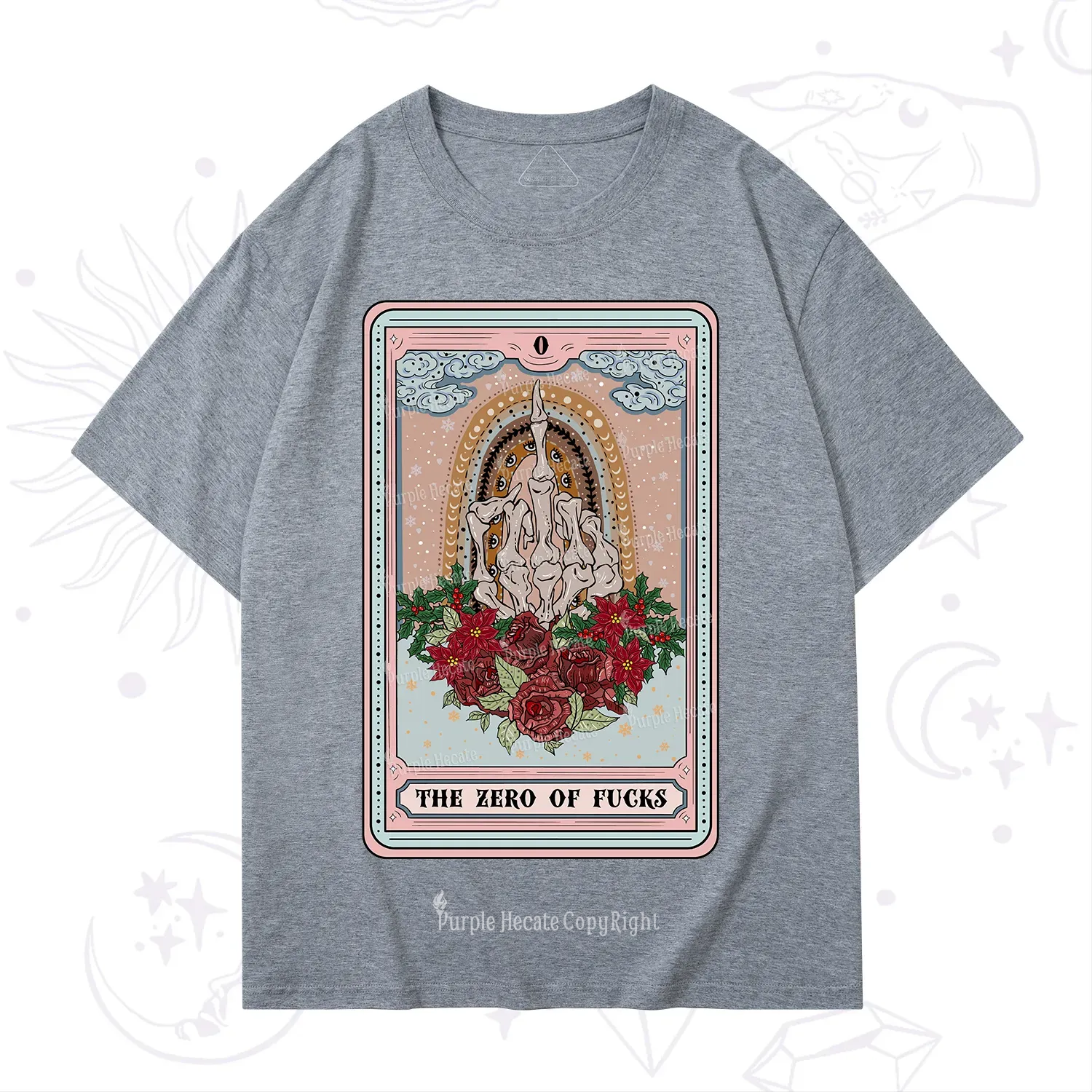 Purplehecate The Zero Of Fucks Tarot Christmas T-Shirt