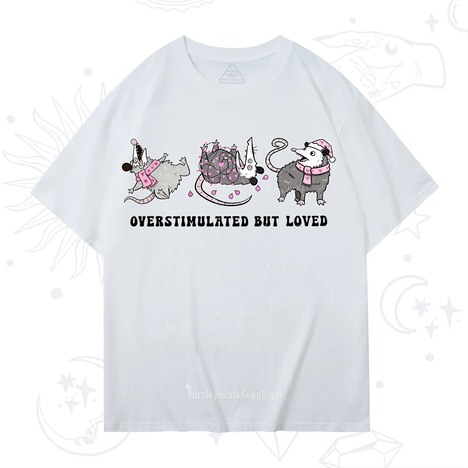 Purplehecate Overstimulated But Loved Valentine T-Shirt
