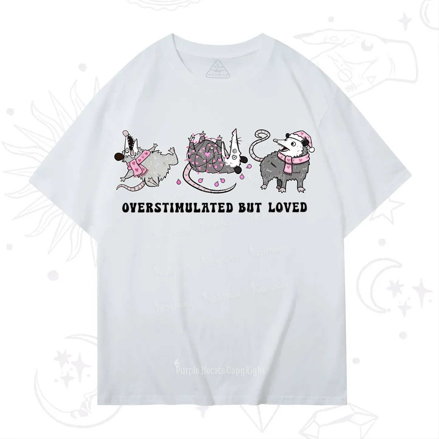 Purplehecate Overstimulated But Loved Valentine T-Shirt