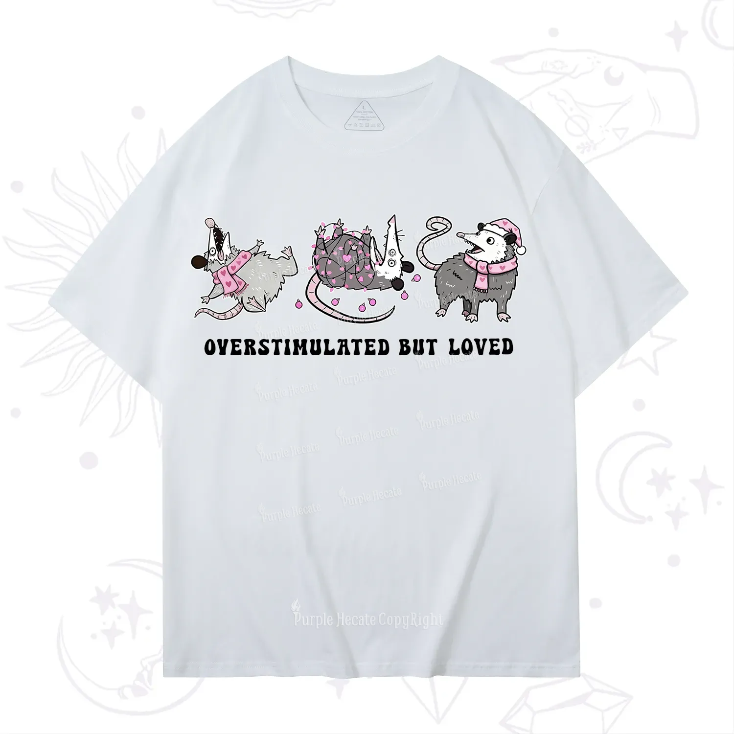 Purplehecate Overstimulated But Loved Valentine T-Shirt