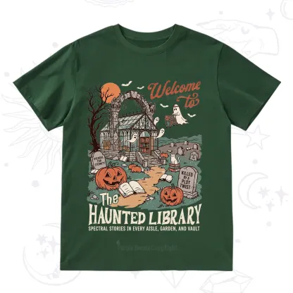Purplehecate Welcome to the Haunted Library T-Shirt