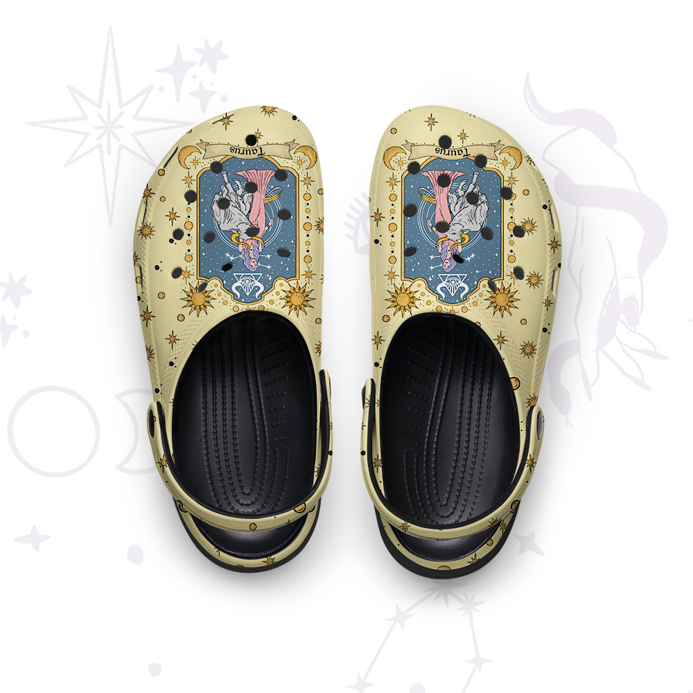 Purplehecate Taurus Zodiac Rubber Clogs