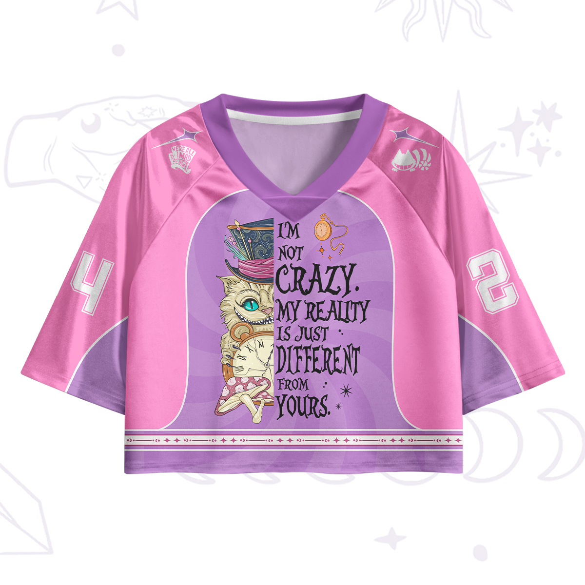 Purplehecate Unique Not Ordinary Crop Jersey Top