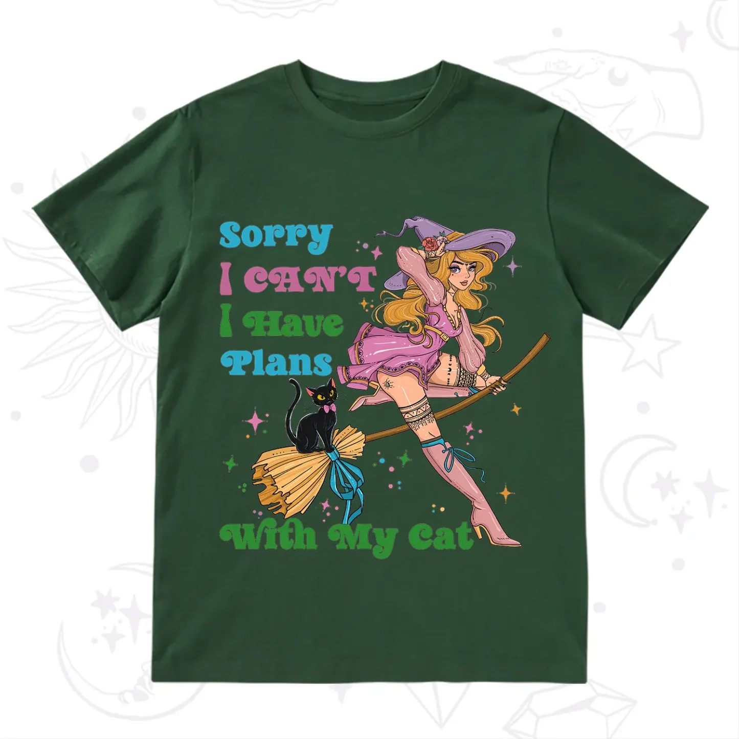 Purplehecate Sorry I Can’t I Have Plans With My Cat T-Shirt