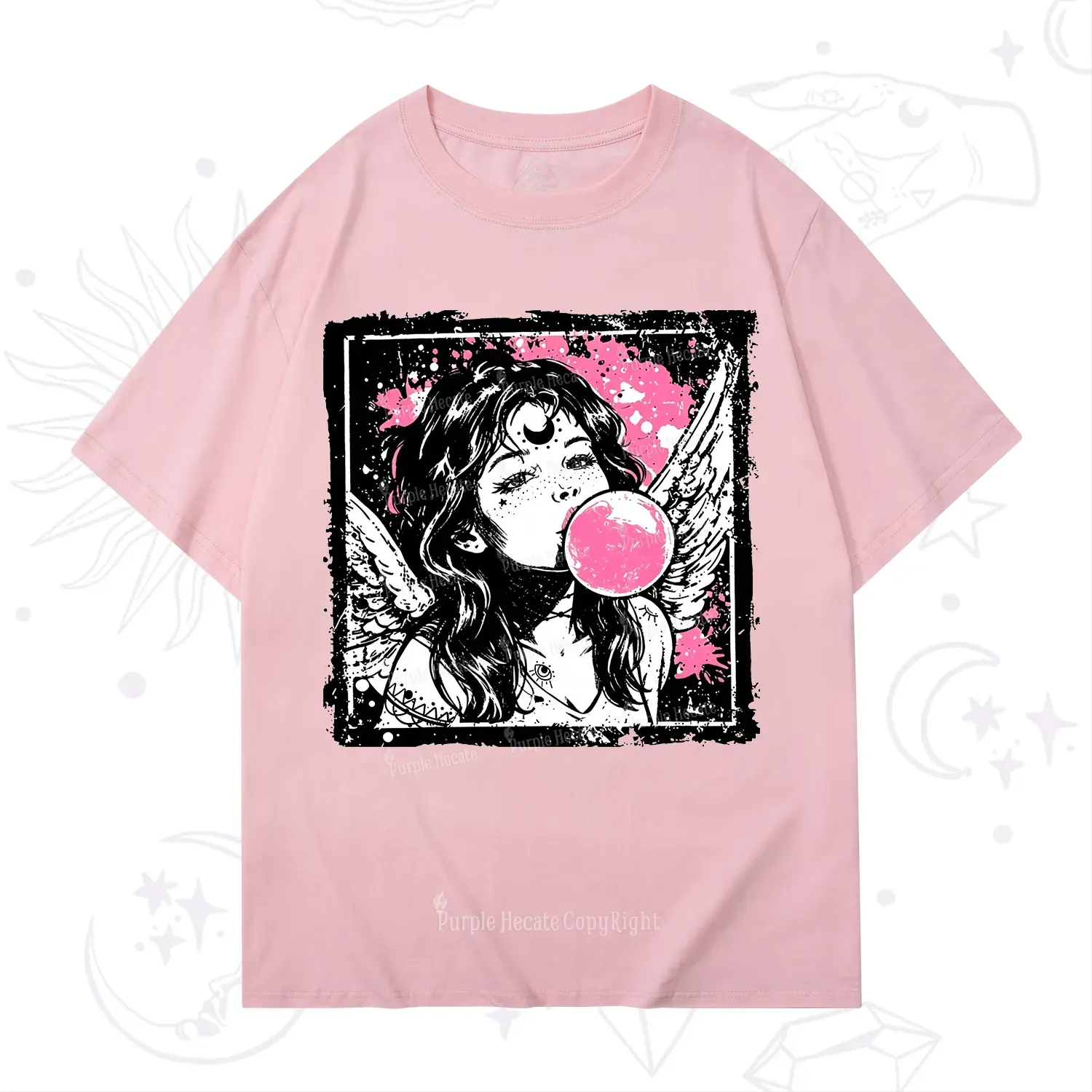 Purplehecate Grunge Angel with Bubblegum T-Shirt