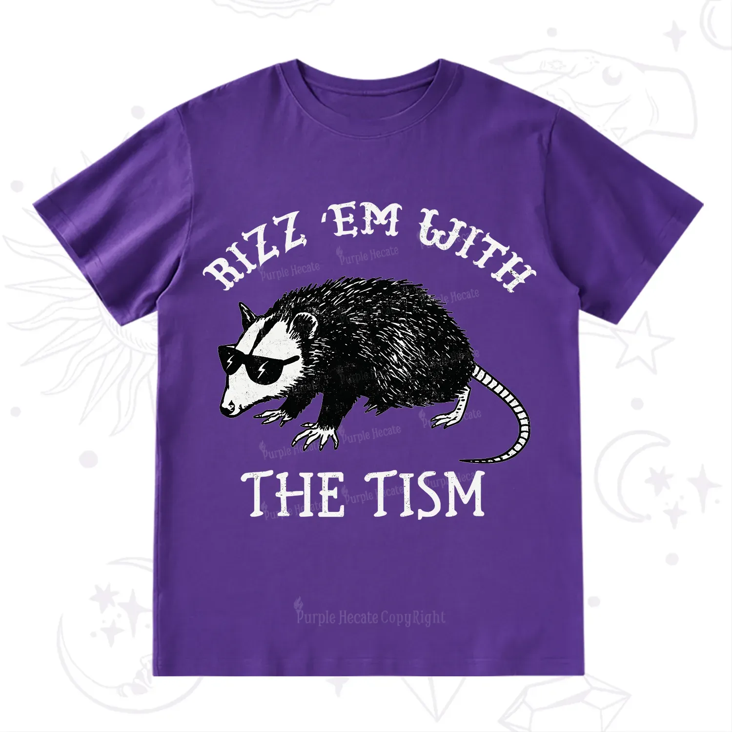Purplehecate Rizz Em With The Tism Opossum T-Shirt