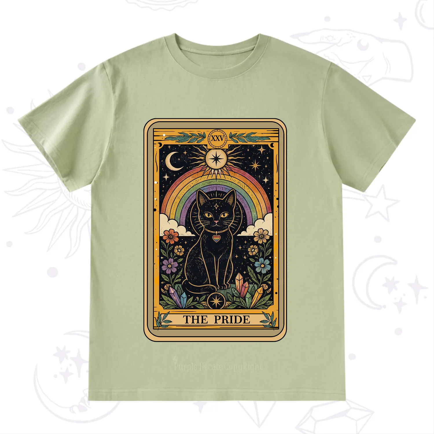Purplehecate The Pride Black Cat Tarot T-Shirt