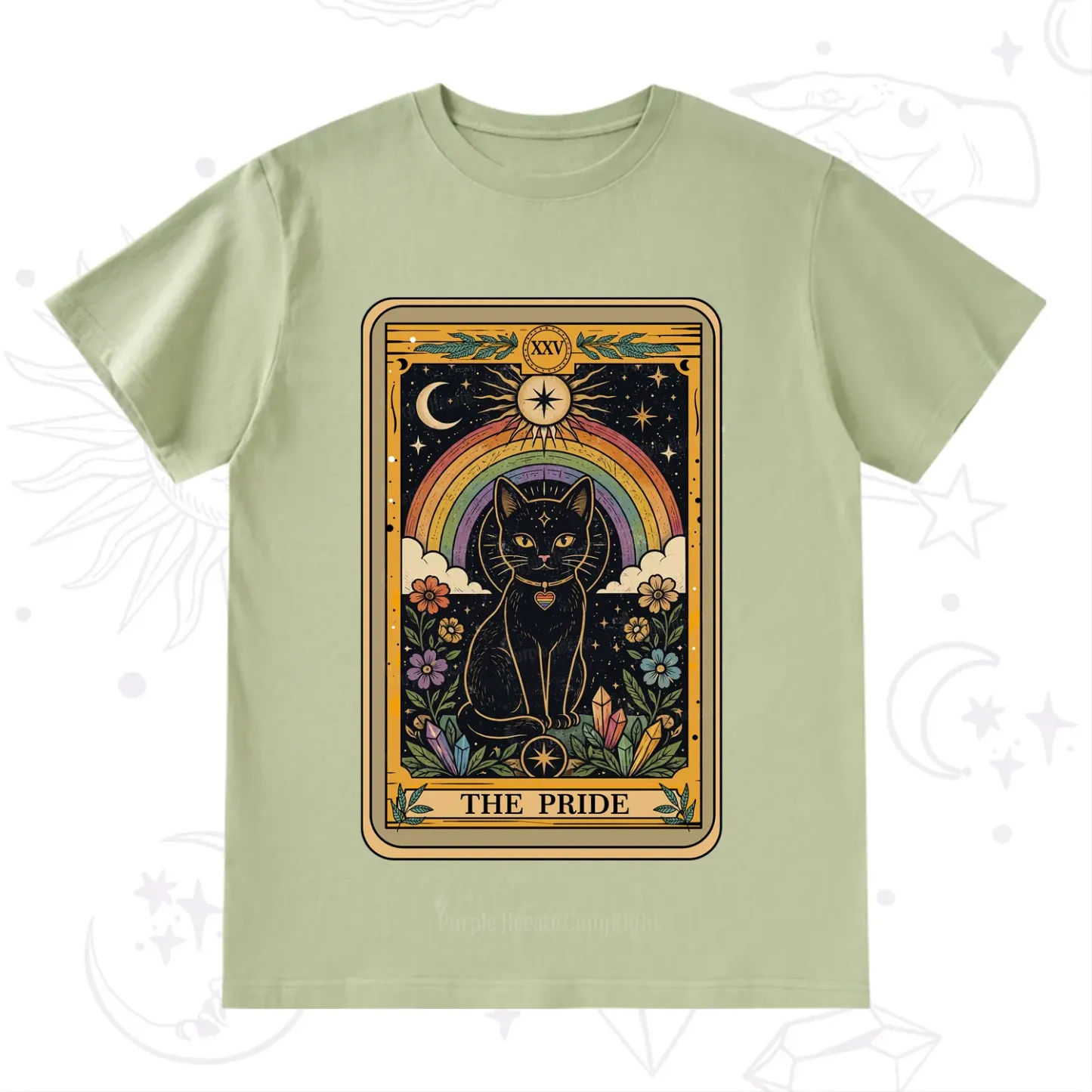 Purplehecate The Pride Black Cat Tarot T-Shirt